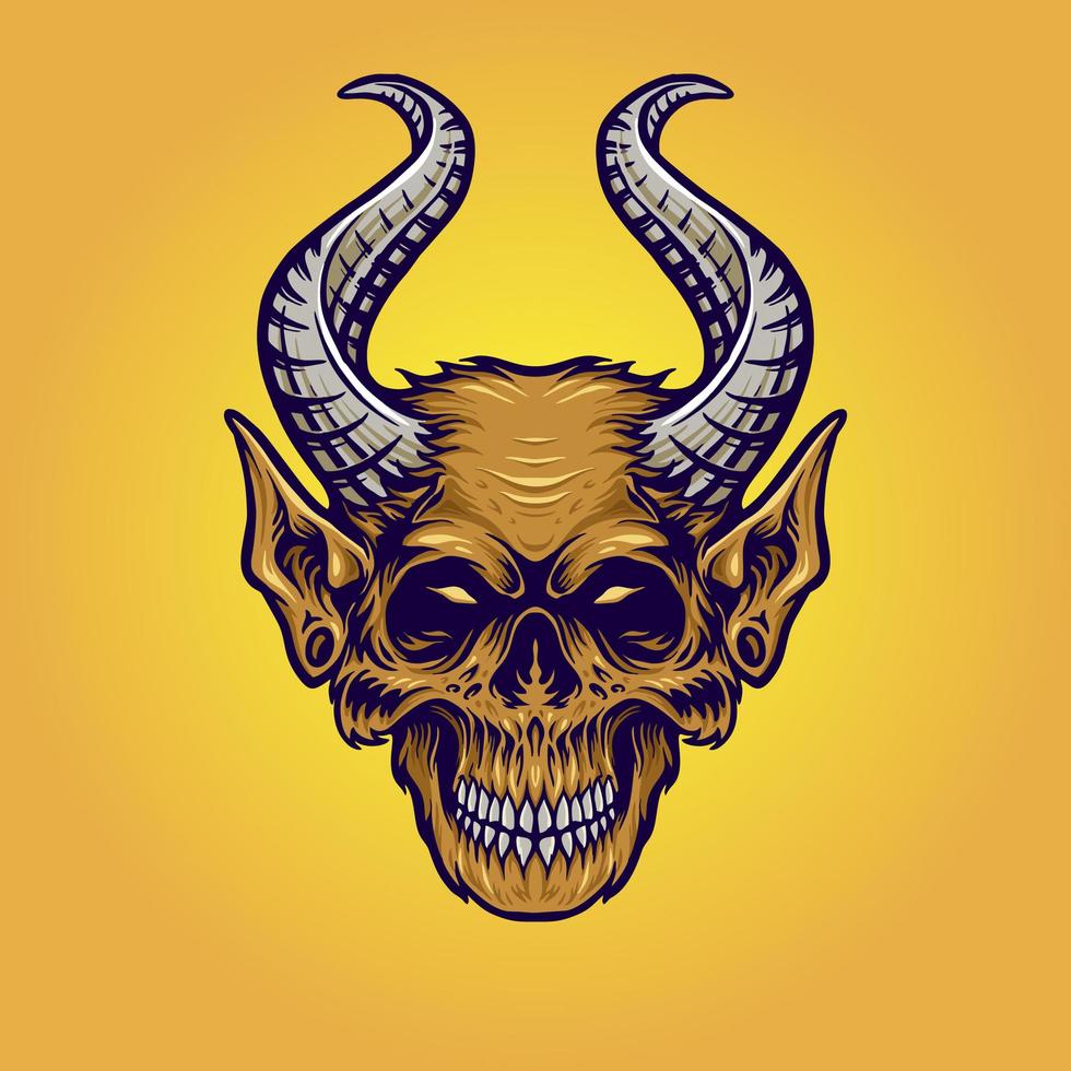 Monster Horn Monkey Illustration vector