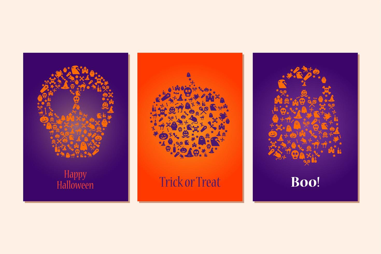 feliz elemento de diseño de halloween para cartel, tarjeta vector