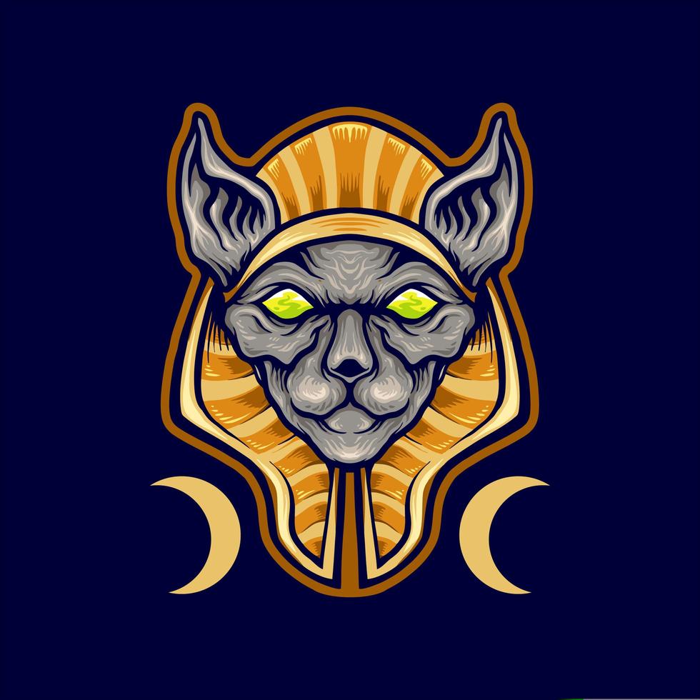 Egyptian Spinx Cat Mascot vector