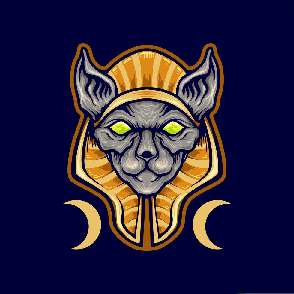 Egyptian Spinx Cat Mascot vector