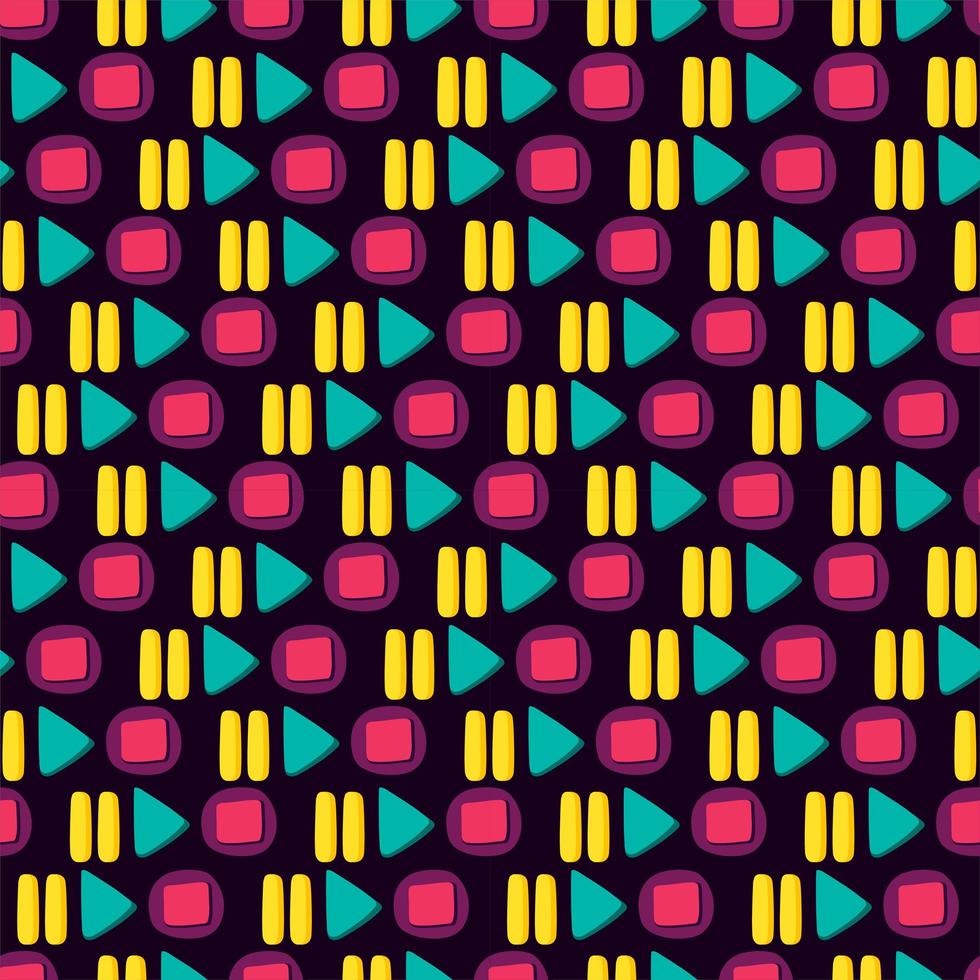 Media Player Colorful Button Flat Seamless Pattern vector