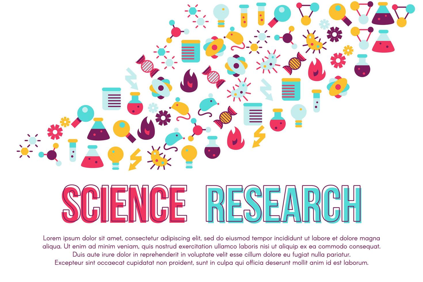 Science fair word concept banner design vector