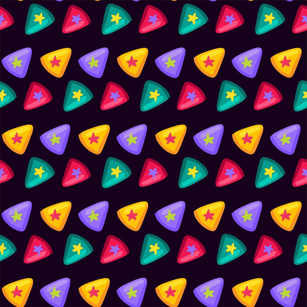 Colorful Triangle with Star Inside Flat Pattern vector