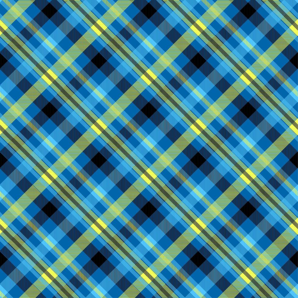 Tartan blue color seamless vector pattern
