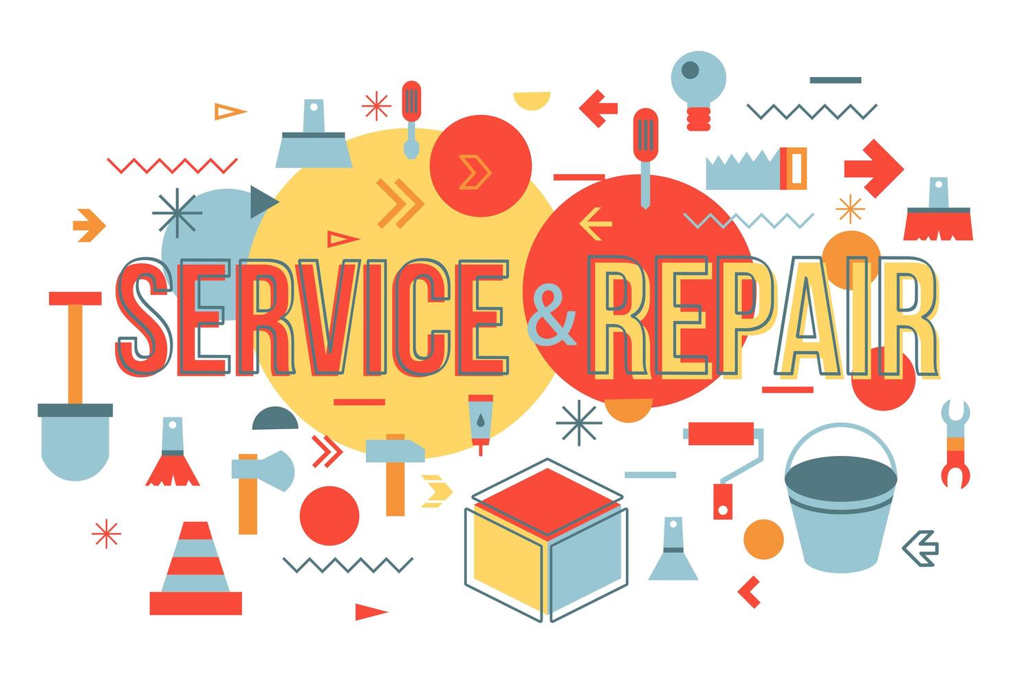 Repair shop word concept banner design vector