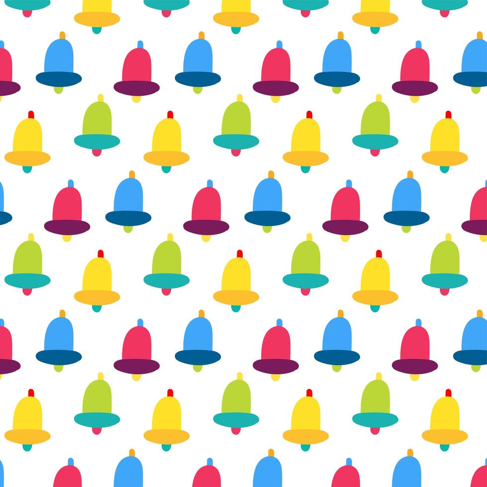 Handbell vector seamless pattern