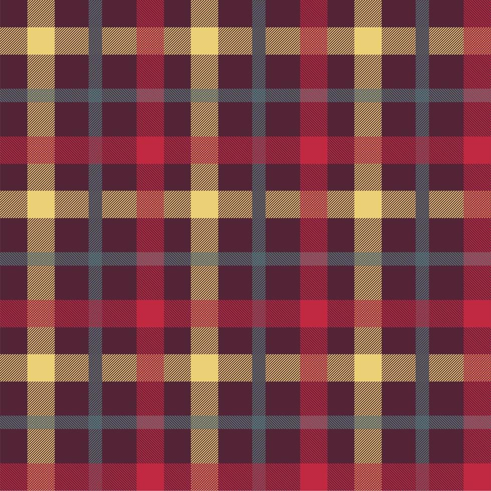 Plaid red color seamless vector pattern