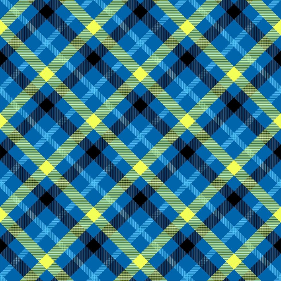 Tartan blue color seamless vector pattern