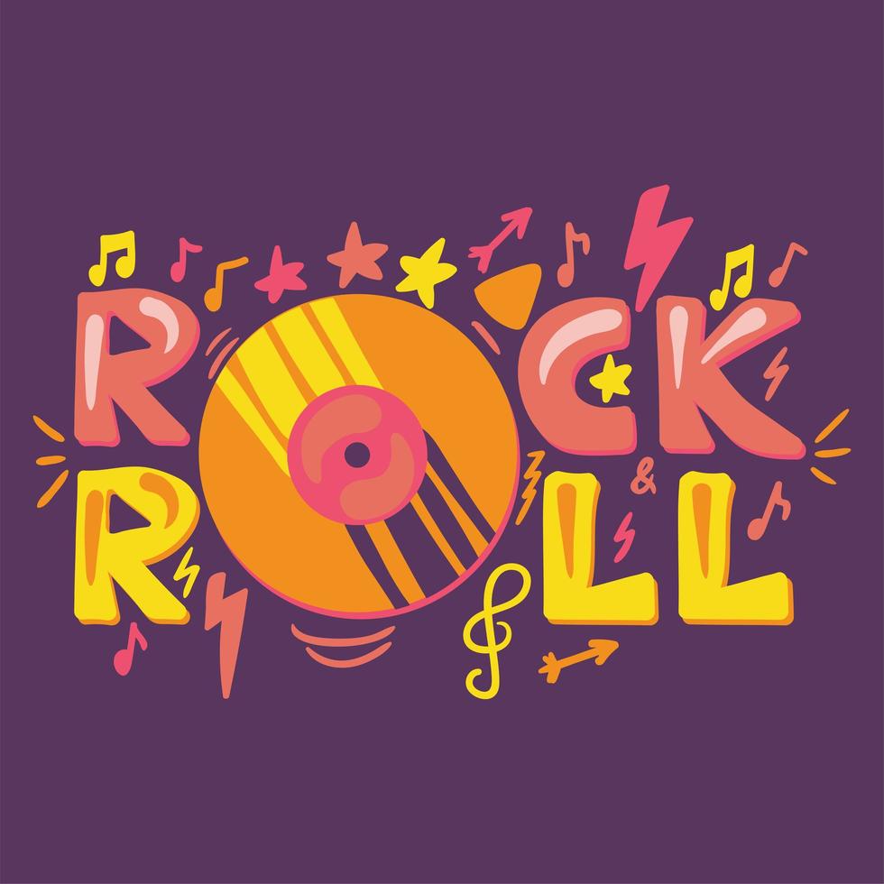 Rock N Roll cartoon poster template 1933462 Vector Art at Vecteezy