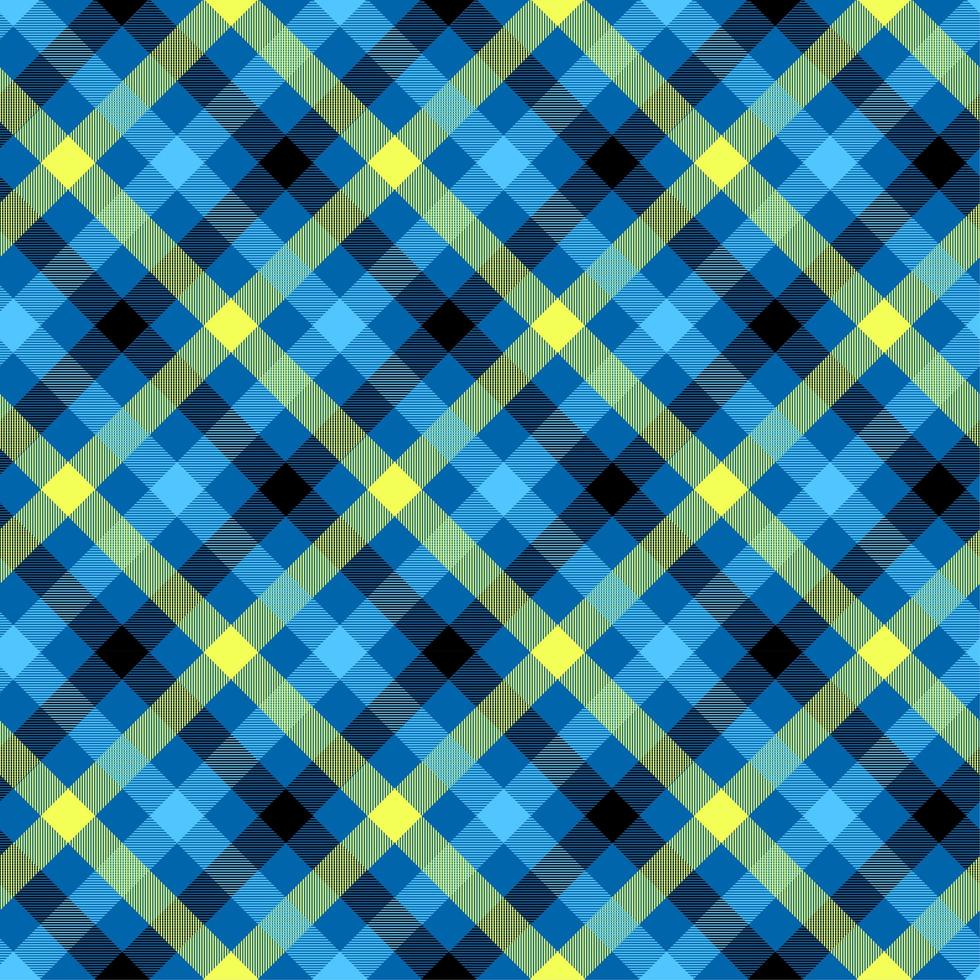 Tartan blue color seamless vector pattern