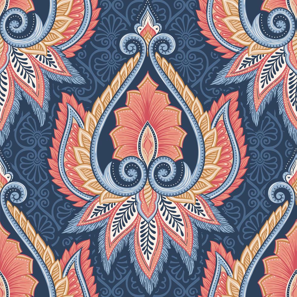 Ethnic floral pattern vector