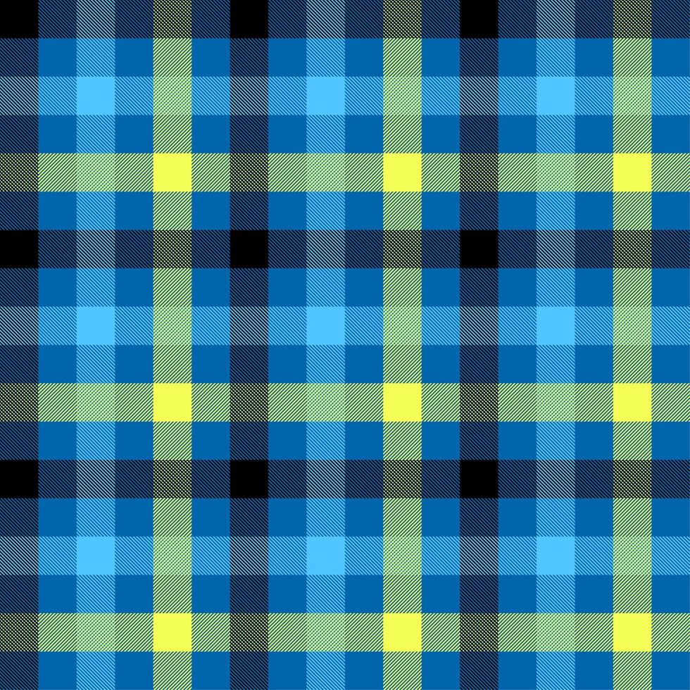 Tartan blue color seamless vector pattern