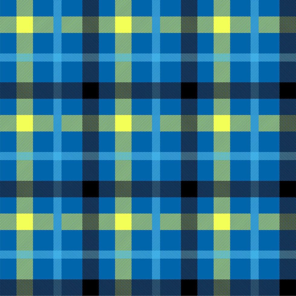 Tartan blue color seamless vector pattern