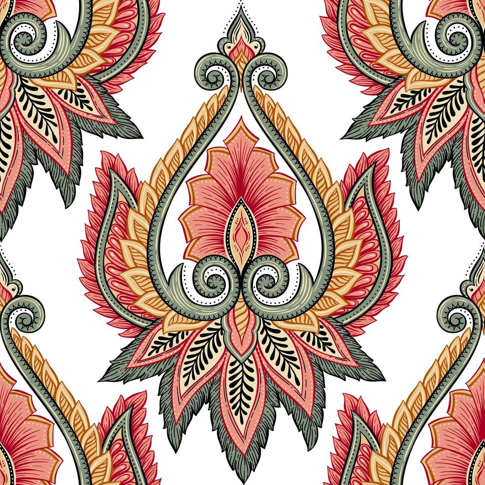 Ethnic floral pattern vector