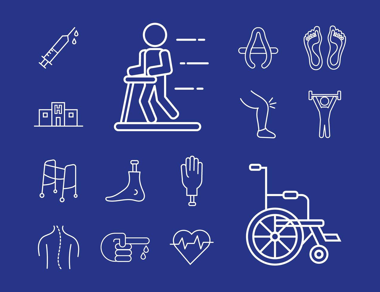 conjunto de iconos de discapacidades vector