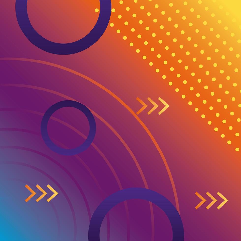 orange and purple colors geometric vivid background vector