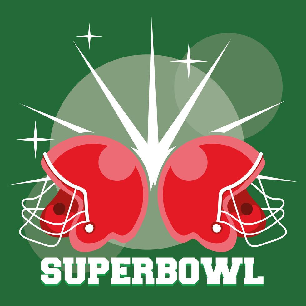 American football sport design with helmets vector