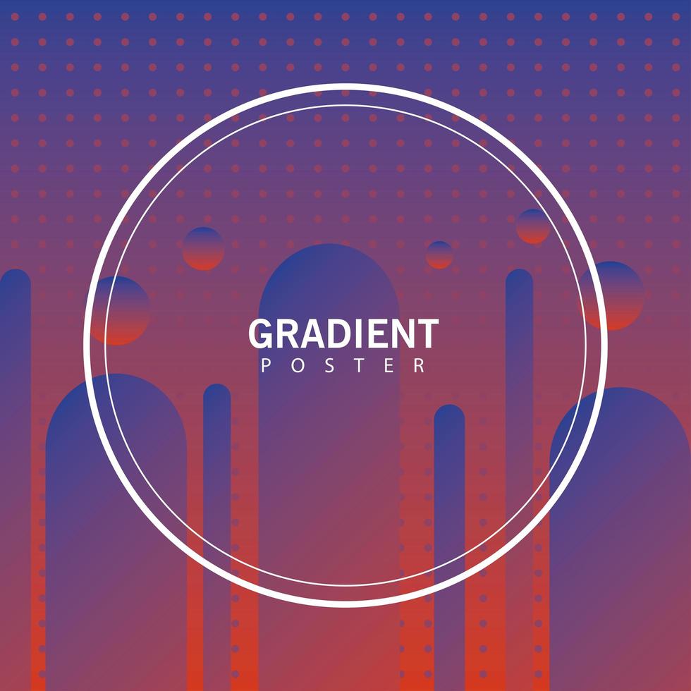 geometric vivid background with circular frame vector