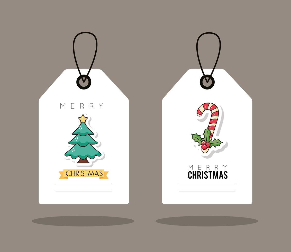 conjunto de etiquetas de venta de navidad vector