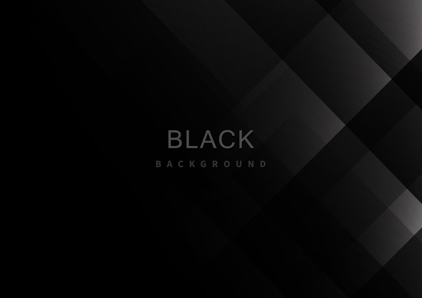 Abstract black background with geometric square shapes layer. vector