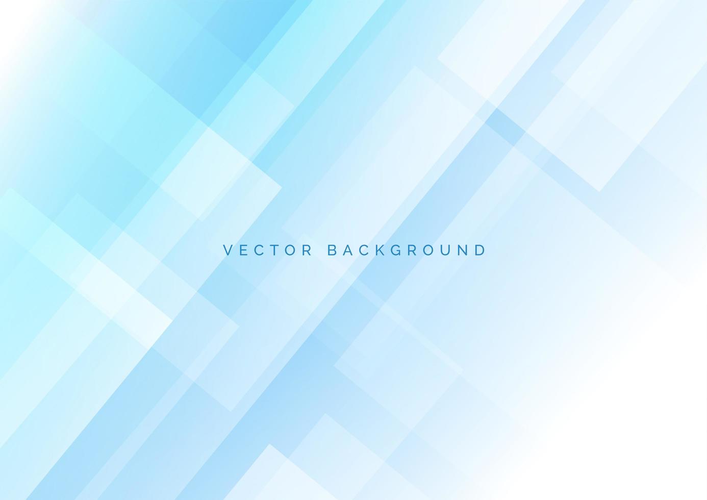 Abstract light blue square overlapping with on white background. vector