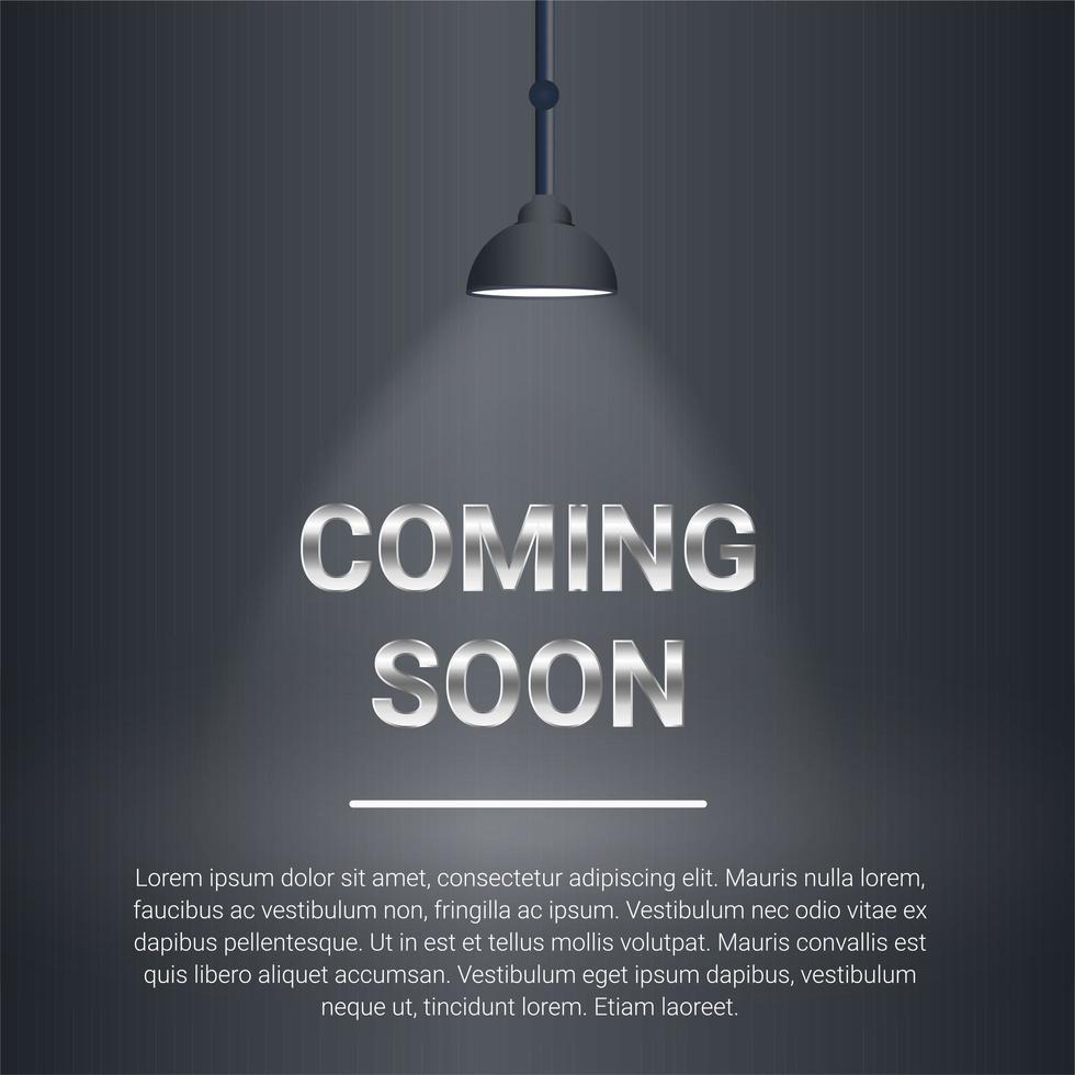 Coming soon background with spotlight design vector