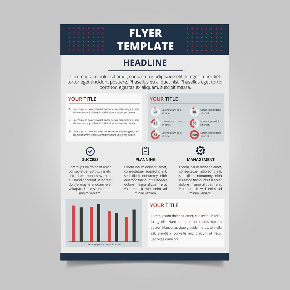 Modern Informational flyer template 20 Vector Art at Vecteezy With Informational Flyer Template