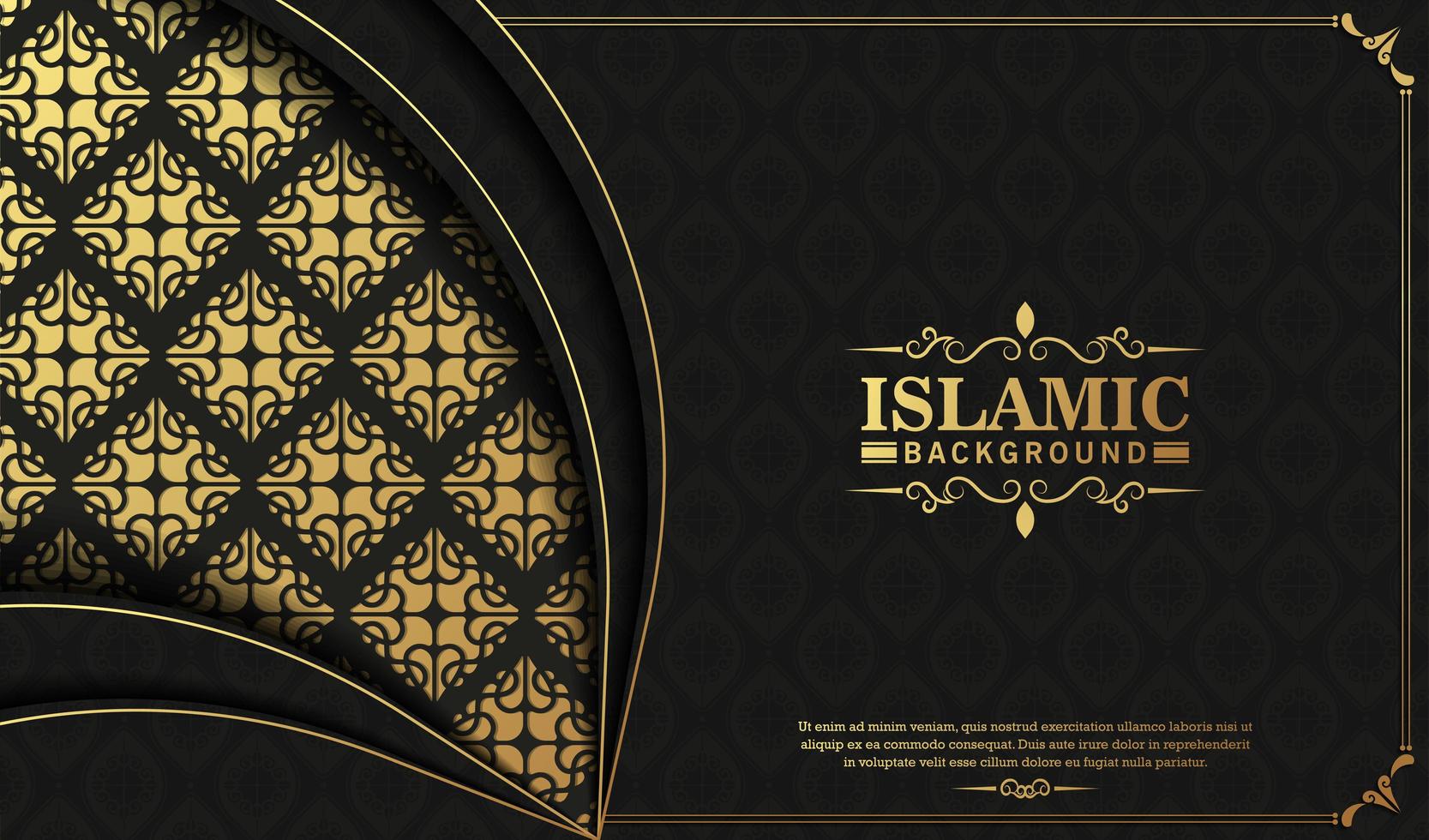 Elegant pattern style dark background vector