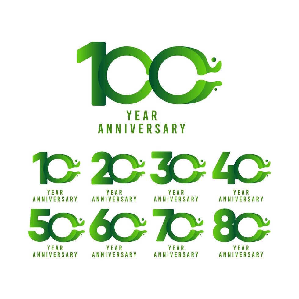 Ilustración de diseño de plantilla de vector de celebración de flujo de aniversario de 100 años