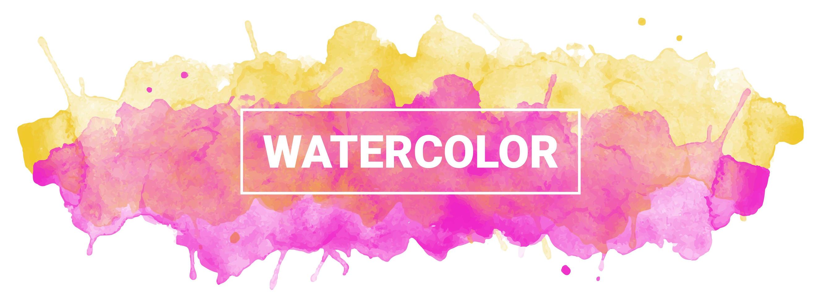 Watercolor ink vector graphics