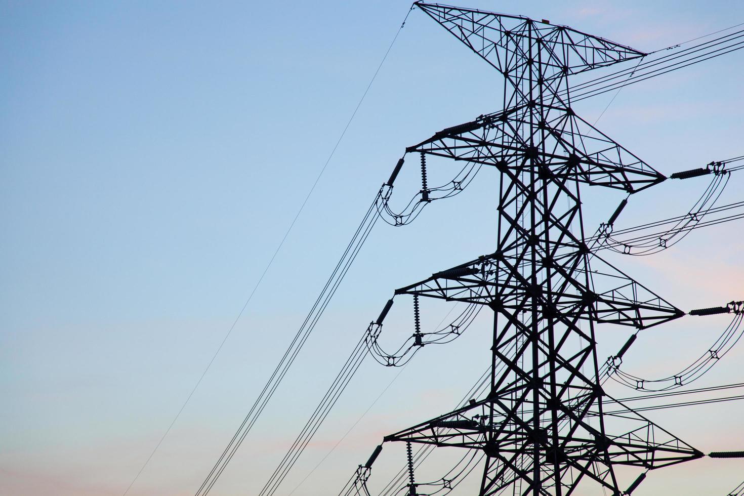 High voltage tower in Thailand photo