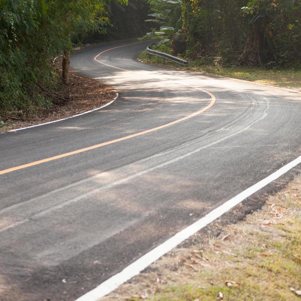 Curvy road in Thailand photo