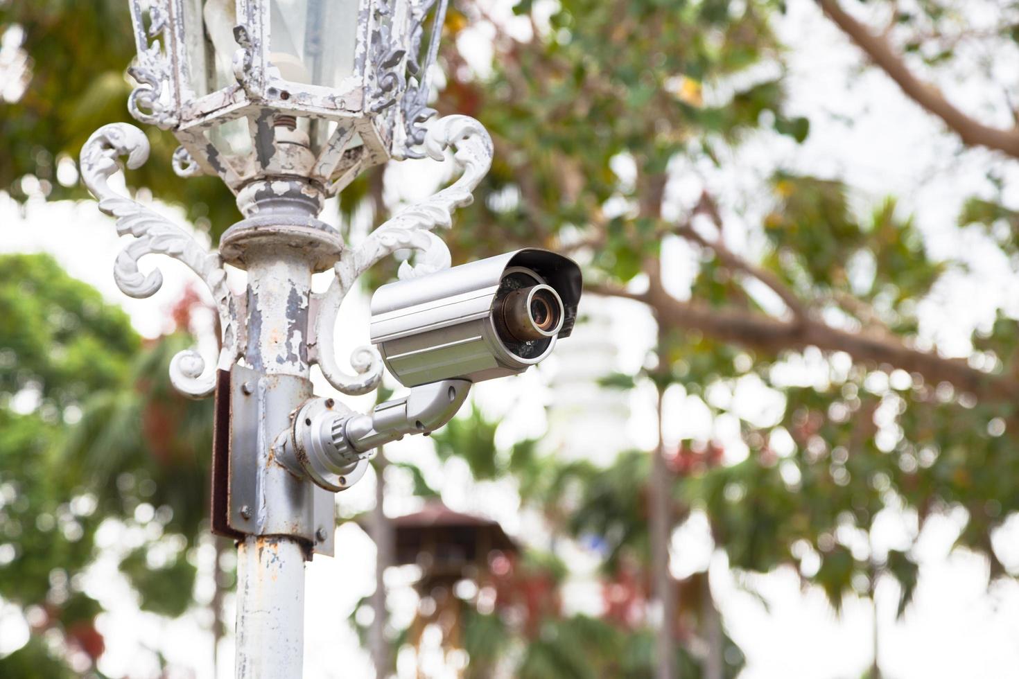 CCTV camera on a pole photo