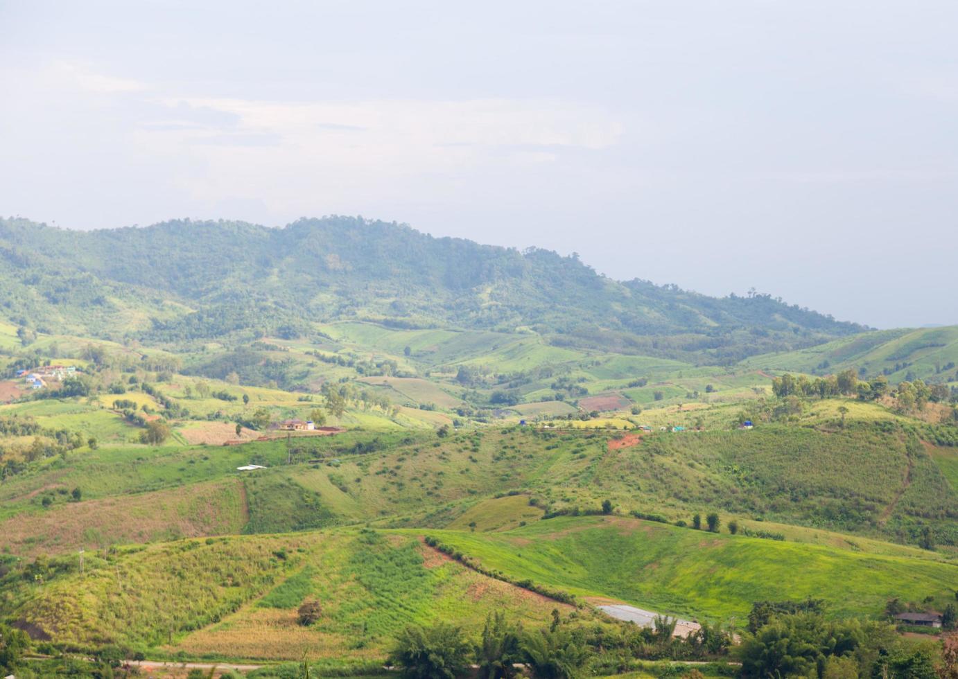 Agricultural area in the mountains photo