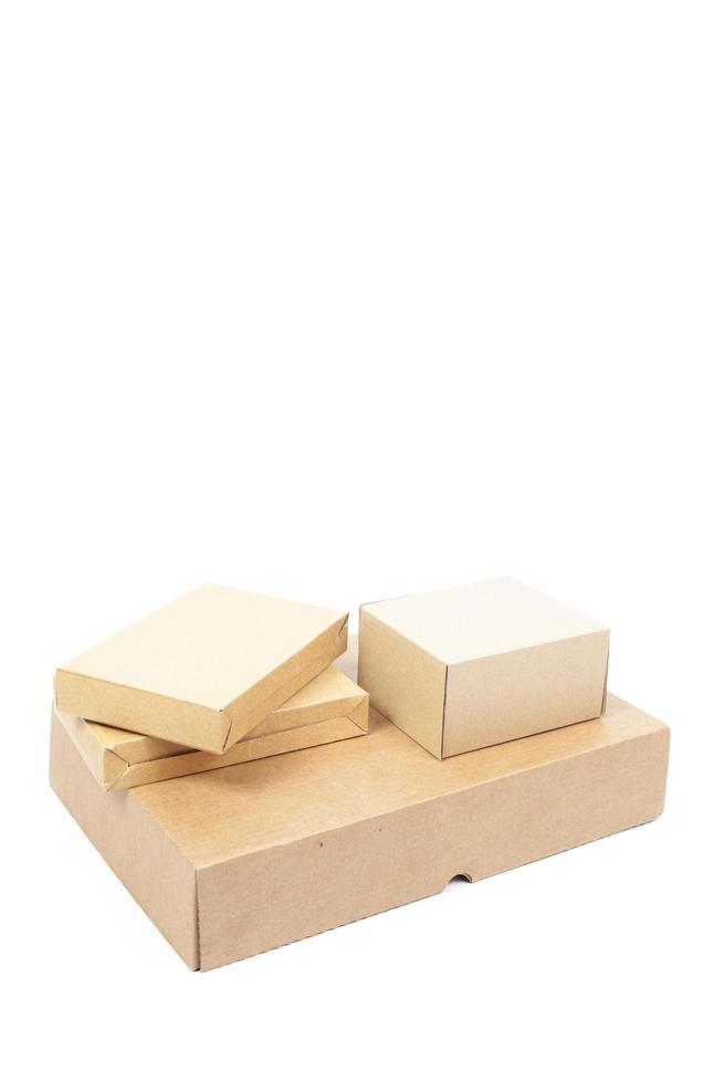 Small brown cardboard boxes photo