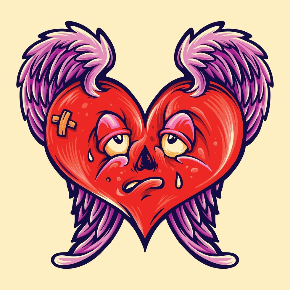 Broken Heart Isolated Valentine vector
