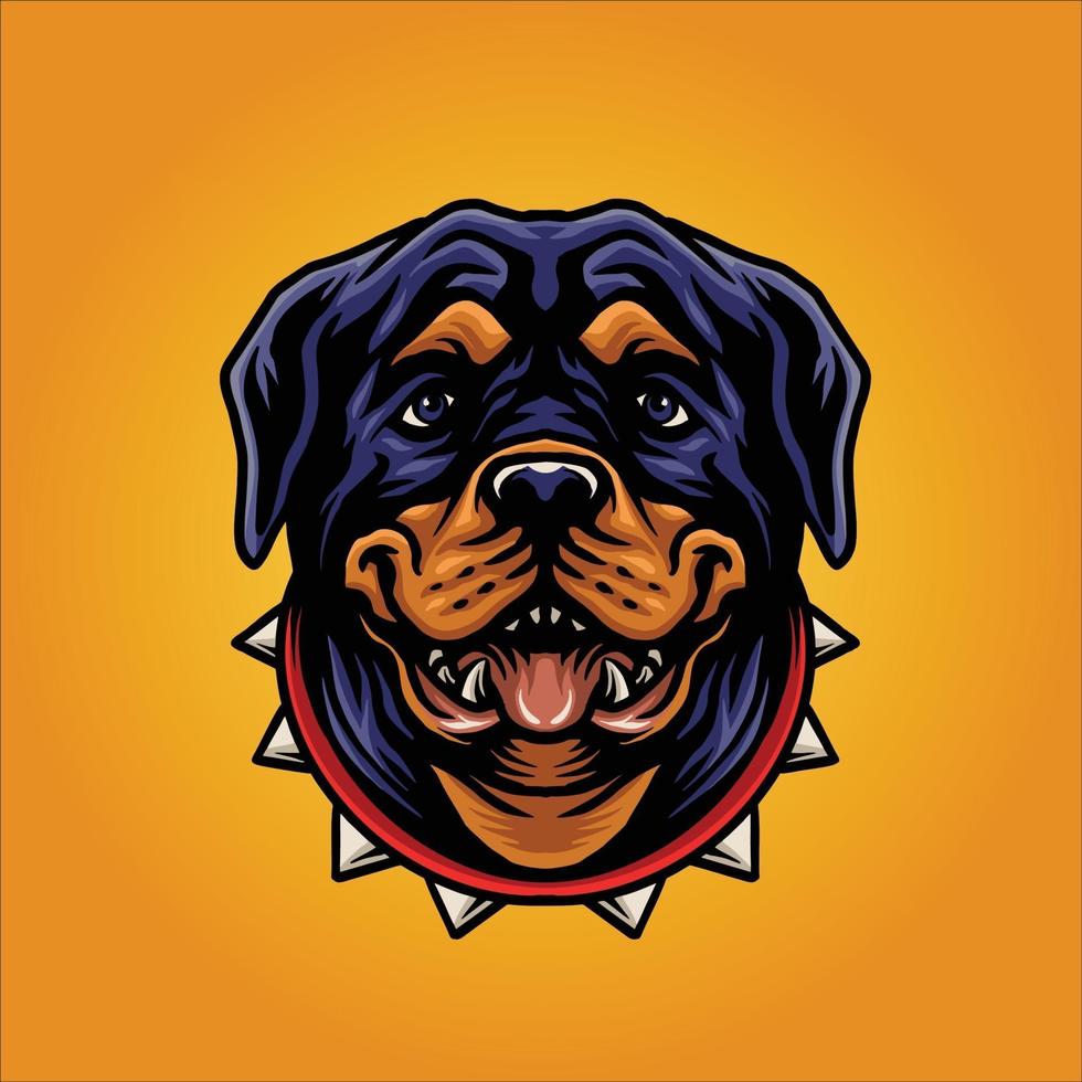 mascota de esport perro rottweiler vector