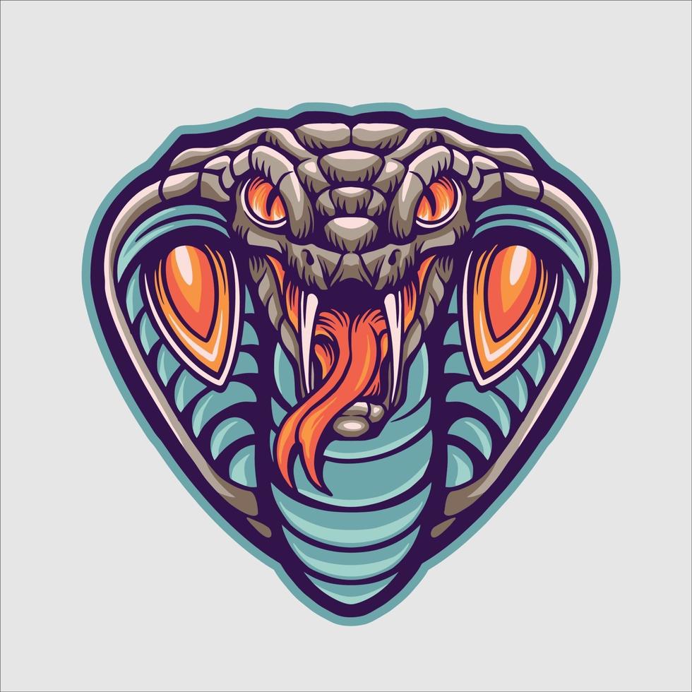 King Cobra Head Mascot Vector Illustration
