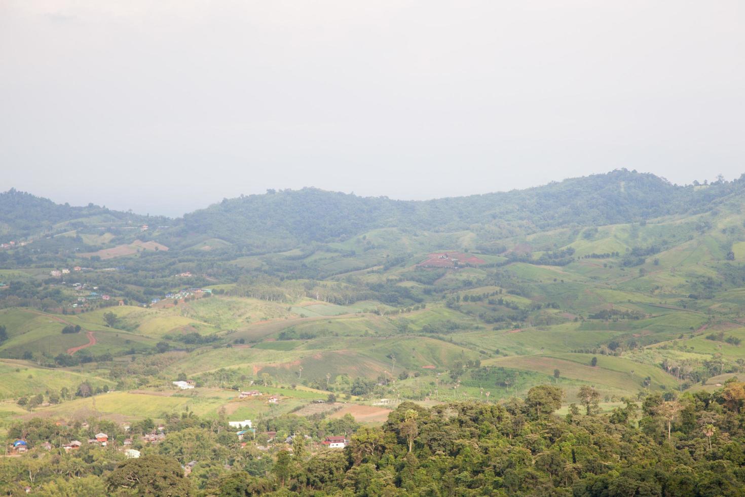 Agricultural area in the mountains photo