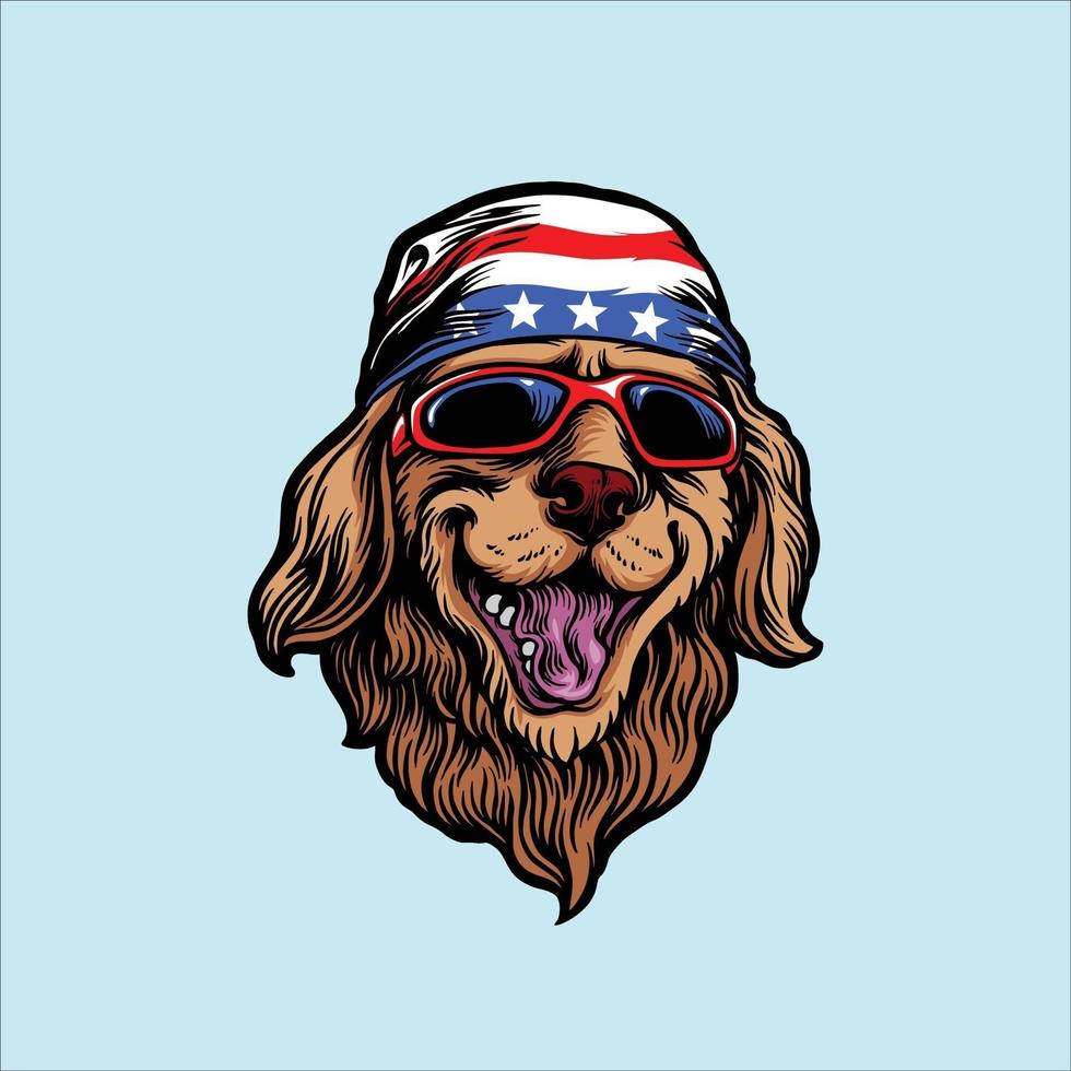 vector de perro gracioso animal americano