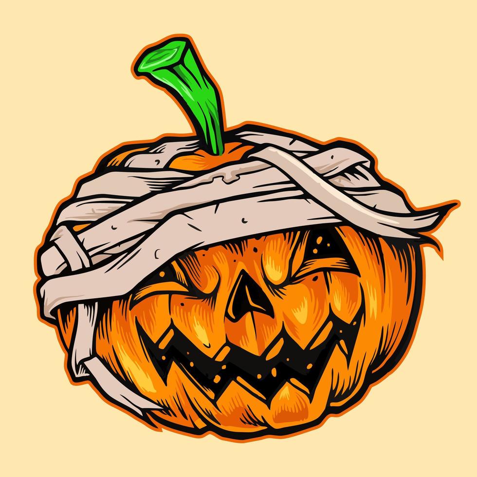 mascota de calabaza de halloween vector