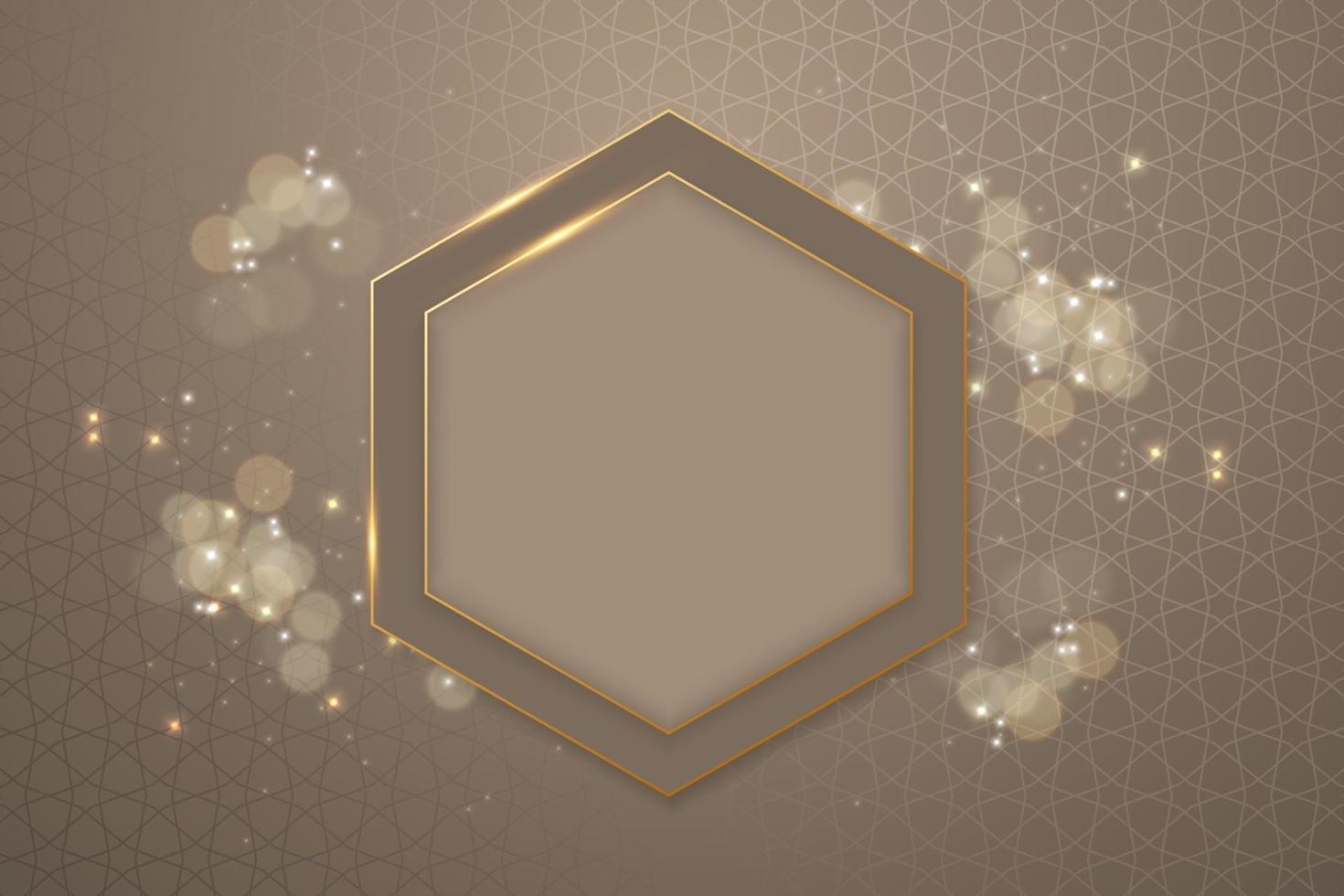 Shining background ramadan concept with frame vector