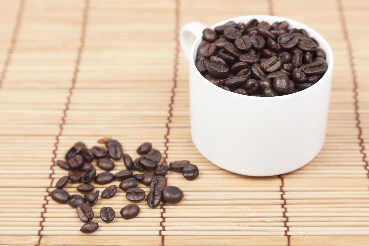 Coffee cup and coffee beans photo