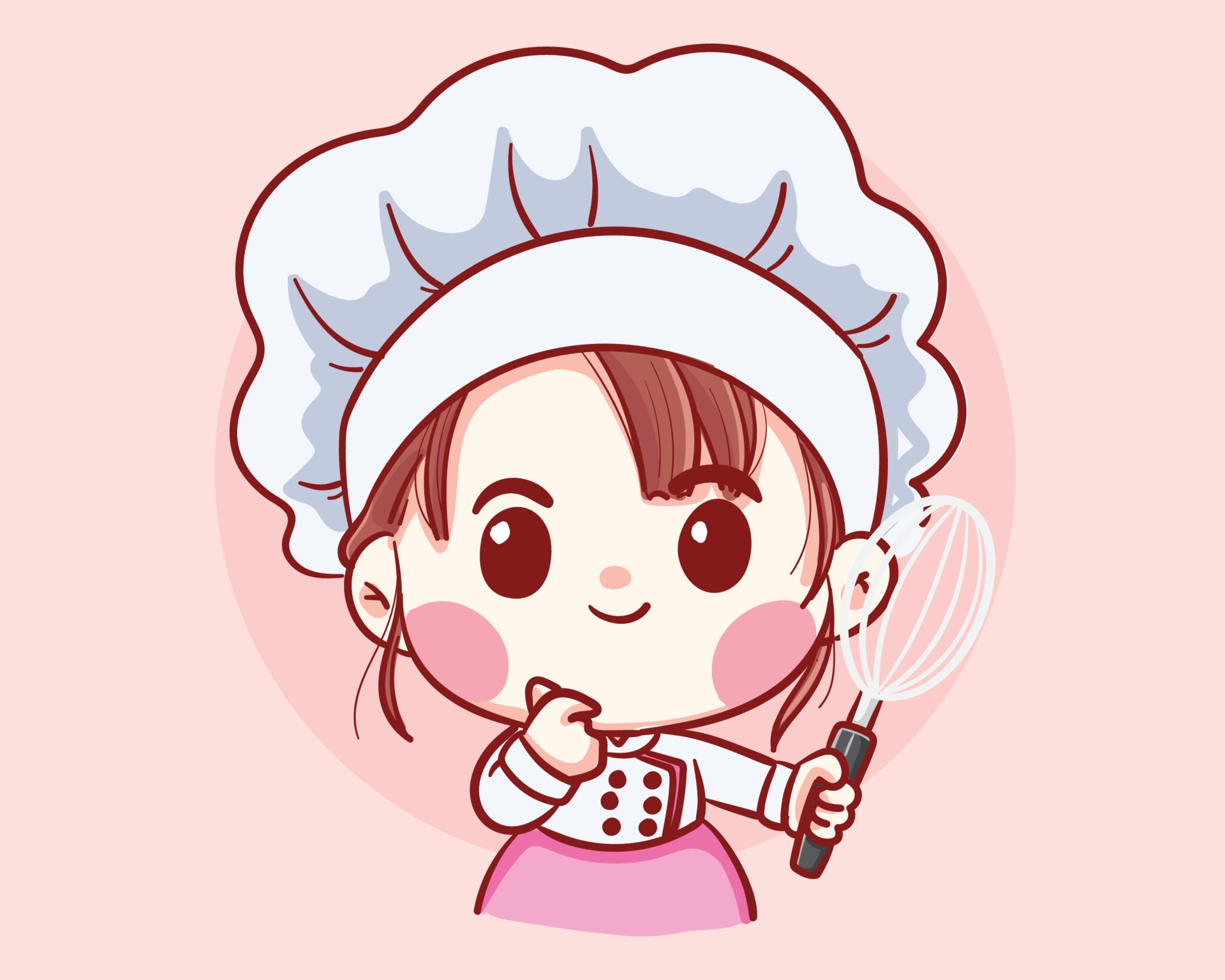 Bakery Cartoon Images ~ Kitchen Chef Cartoon Illustration Of Woman ...