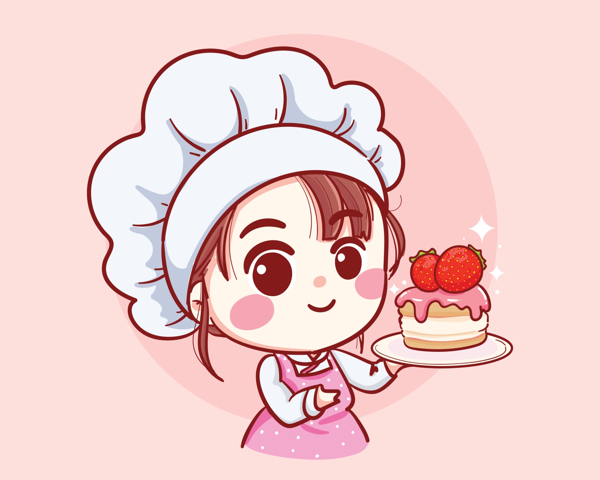 Cartoon Girl Chef