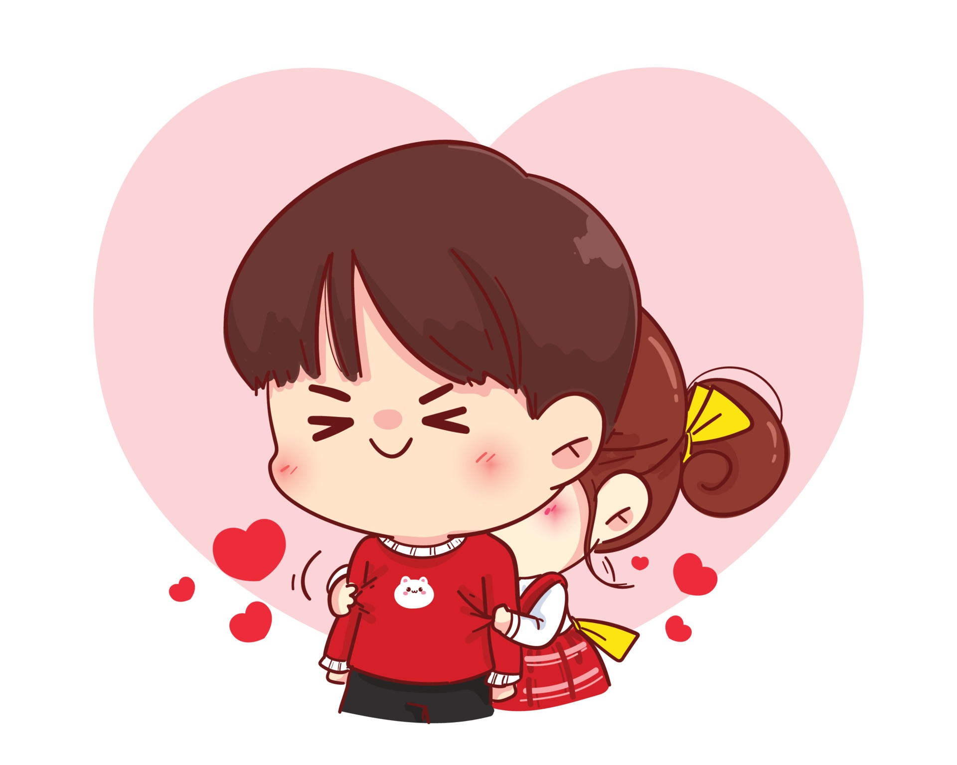 Cute girl hugging her boyfriend from behind Happy valentine cartoon character illustration 1936505 Vector Art at Vecteezy Cute girl hugging her boyfriend from behind Happy valentine cartoon character illustration 1936505 Vector Art at Vecteezy