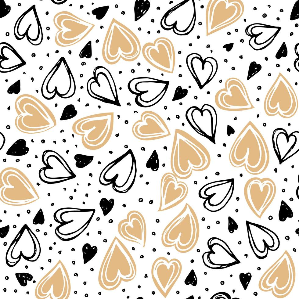 Seamless hearts pattern vector