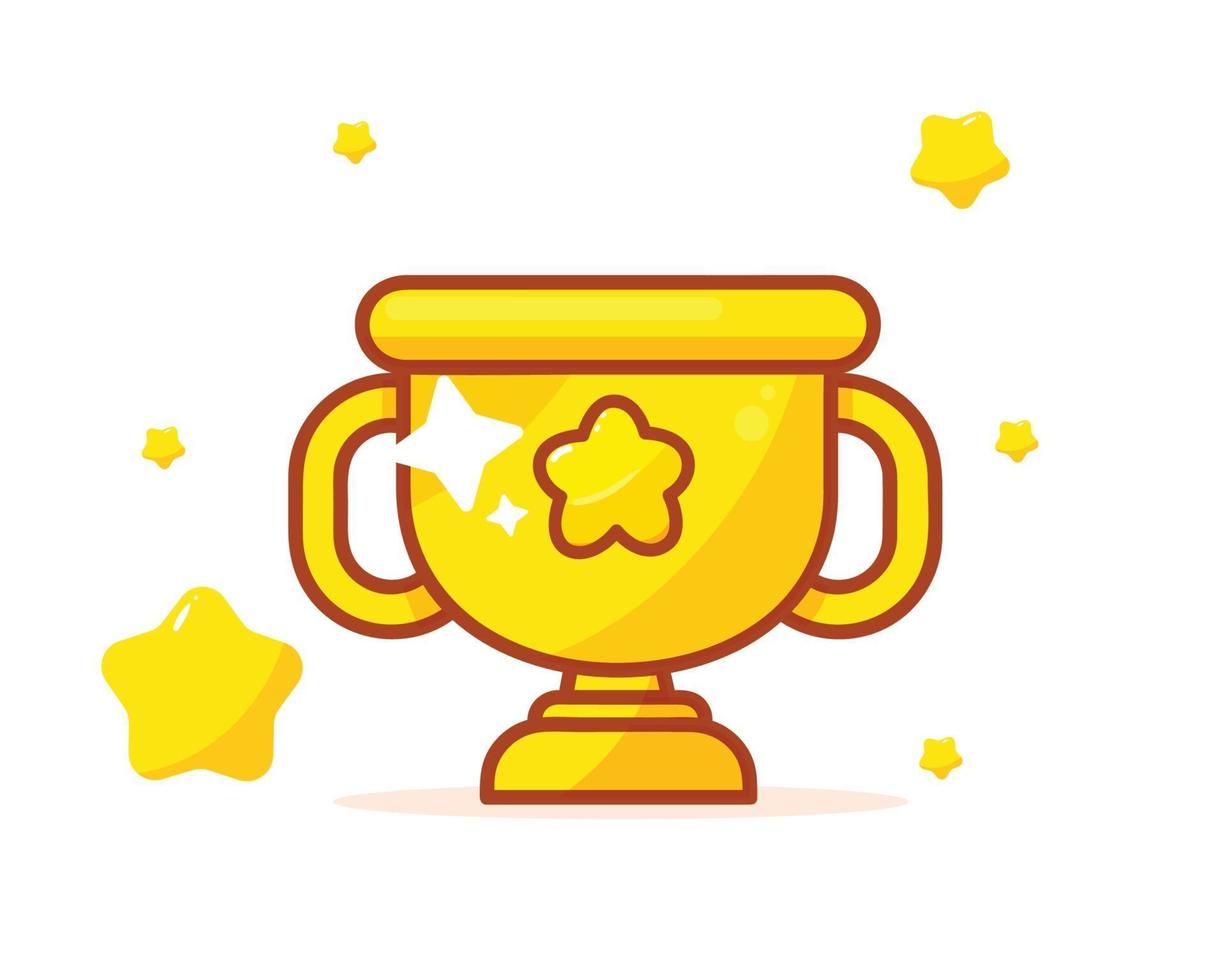 Golden trophy illustration vector