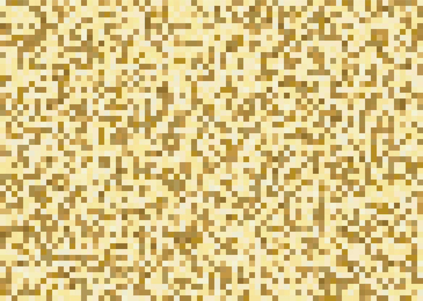 Fondo y textura del modelo del mosaico del pixel cuadrado del oro. vector