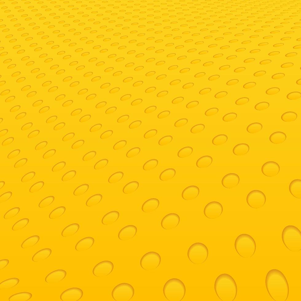 Abstract yellow circles geometric hole pattern wave background and texture. vector